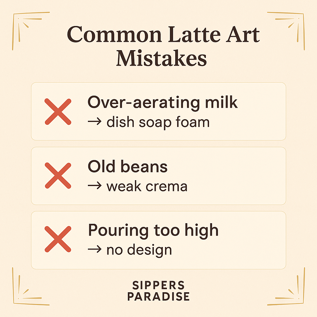 Common Latte Art Mistakes